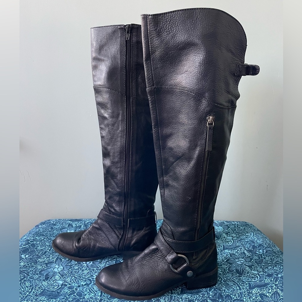 Nine West black leather over the knee boot. Size 6.5
